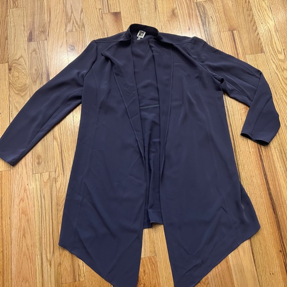 NWOT ANNE KLEIN Gray Blazer Jacket Cardigan Duster - Picture 2 of 5